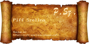 Piff Szelina névjegykártya